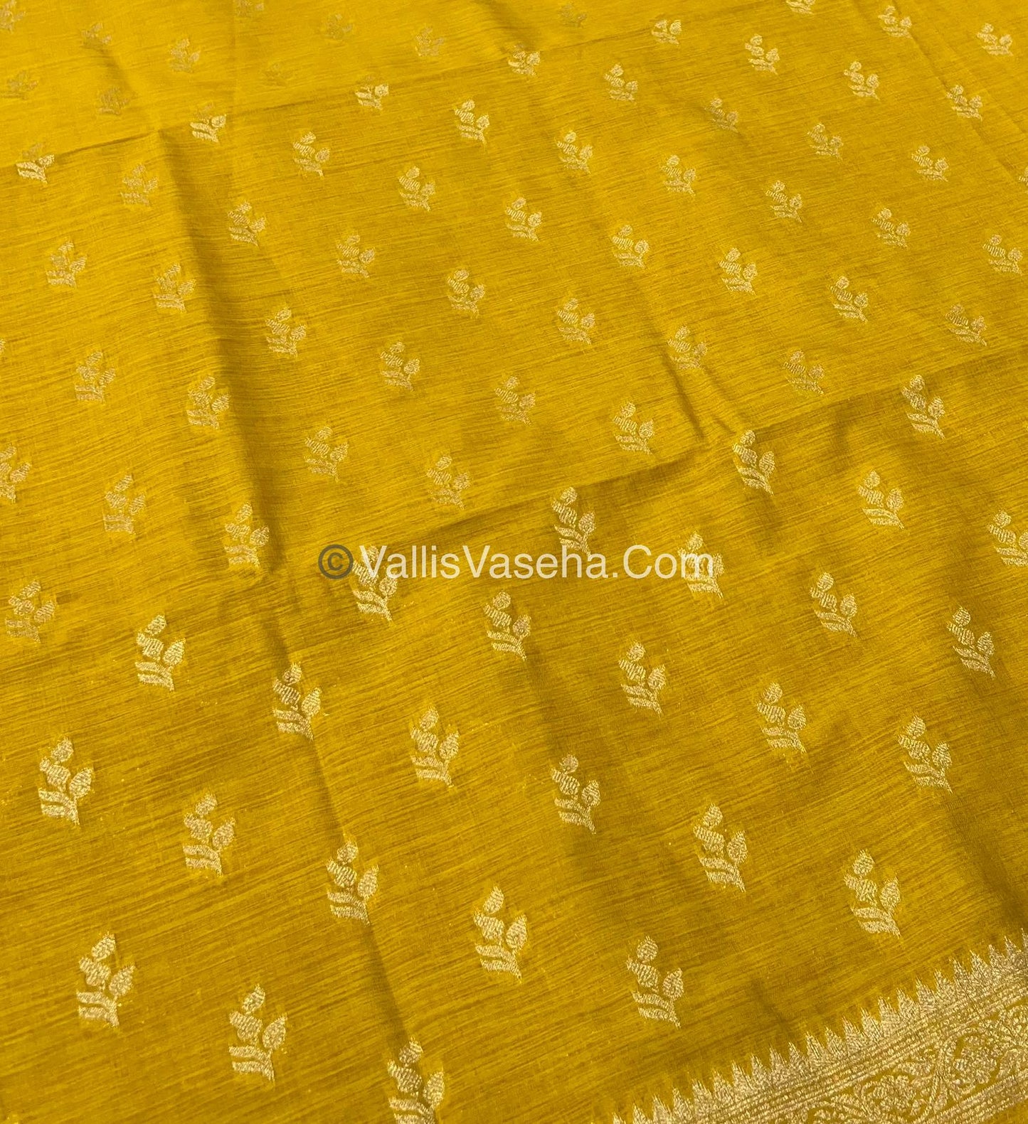 Banarasi - Heritage Silk - Semi Kathan Silk - Yellow Shade - VVBHS003