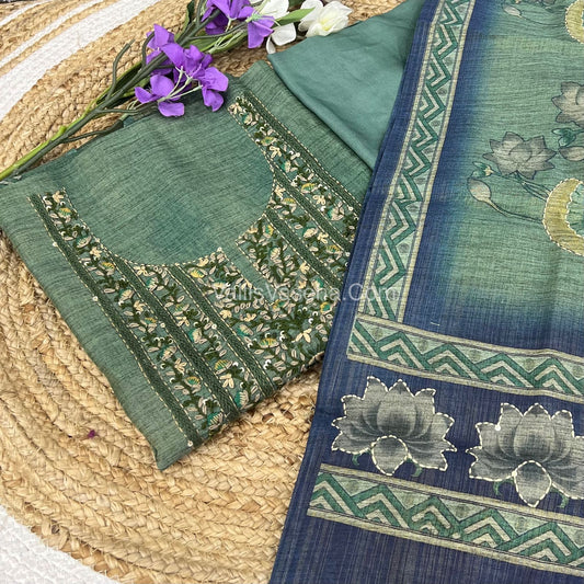 Tissue Linen Salwar Material  | VVUSM007