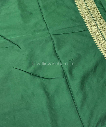 Banarasi - Premium Kathan Silk Saree - Green with Green - VVPKS002