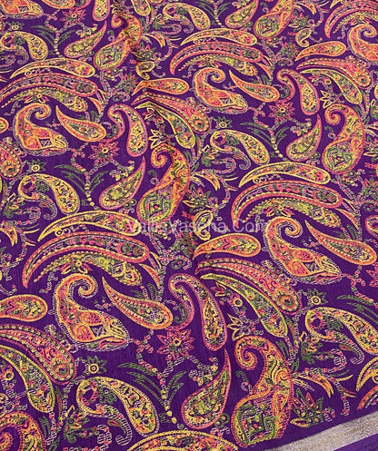 Casual Wear - Fancy Mixed Cotton - Purple Shade - VVFMC001