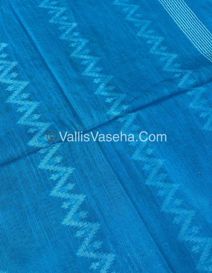 Bhagalpuri Silk - Blue With Blue- VVBS005