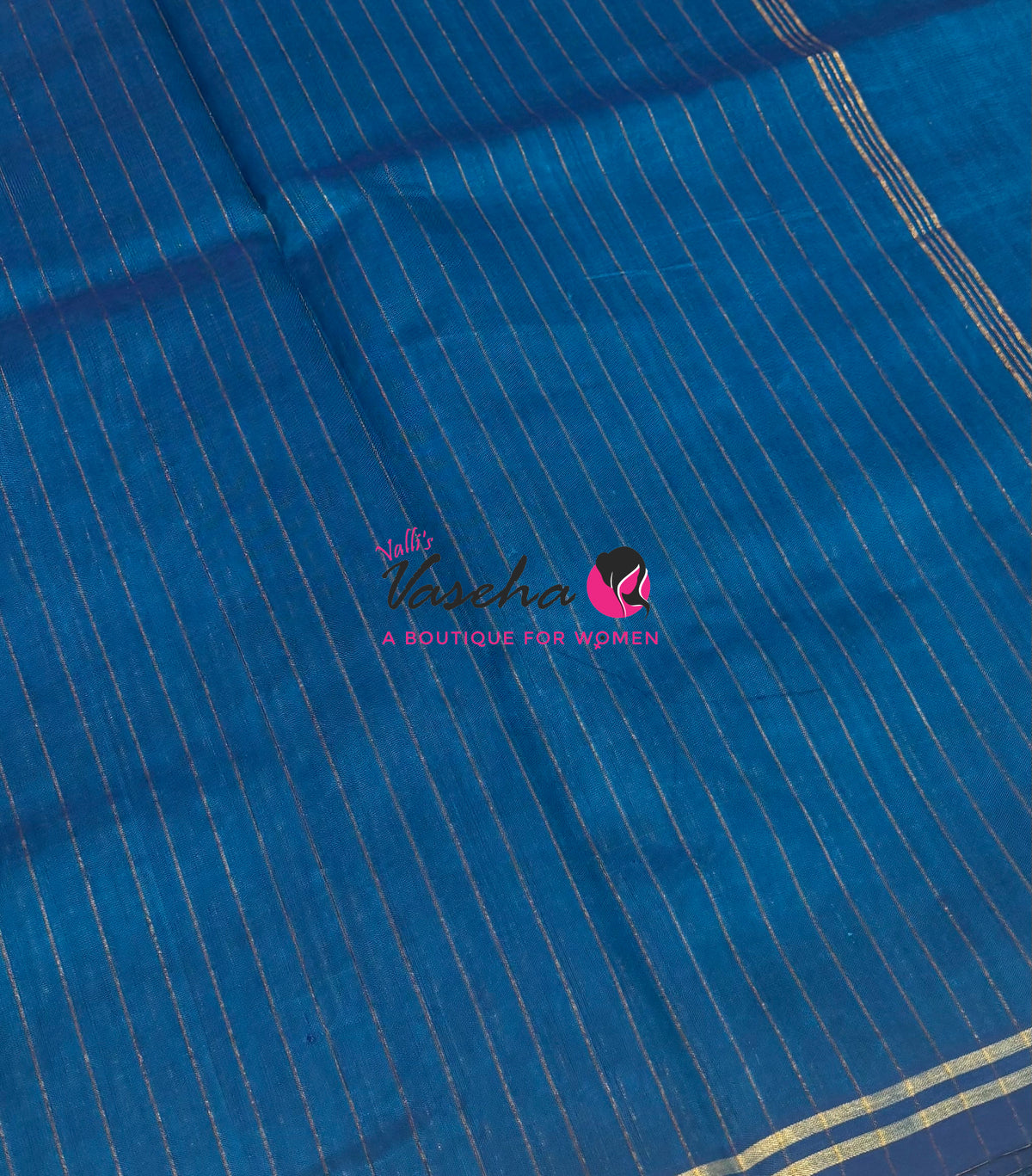 Pure Silk Cotton Sarees - Blue Shade - VVPSC015