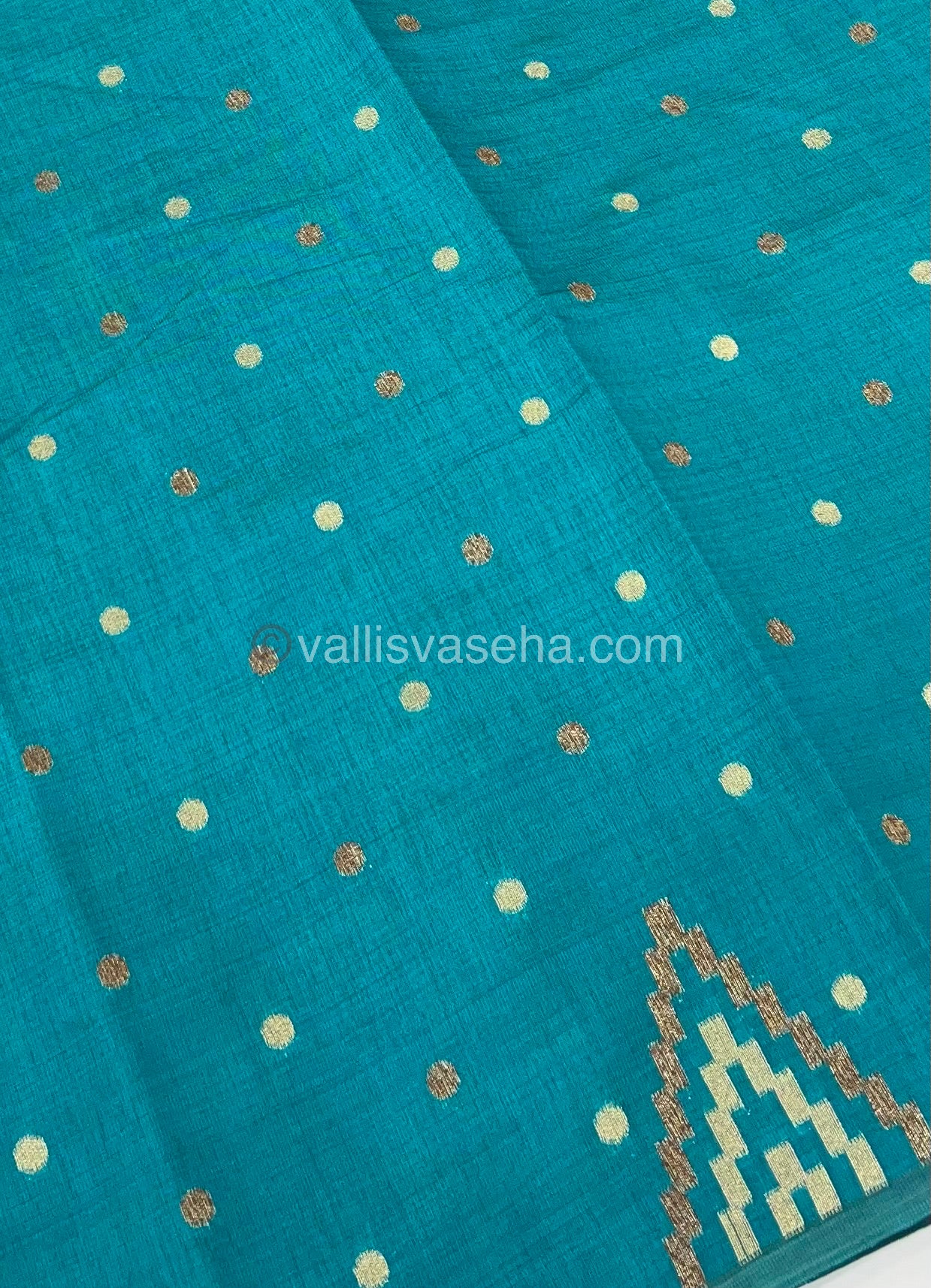 Cherry Tussar - Semi Tussar Silk - Ramar Blue Shade - VVSTS009