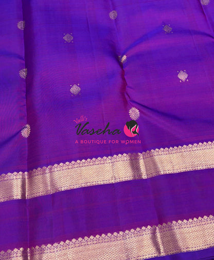 Pure Kanchipuram Silk Saree - Purple Shade - VVPS095