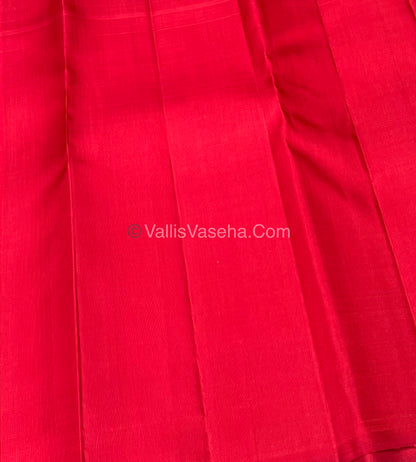 Pure Vintage Korvai Kanchipuram Silk Saree - Blue & Red Combo - VVPS022