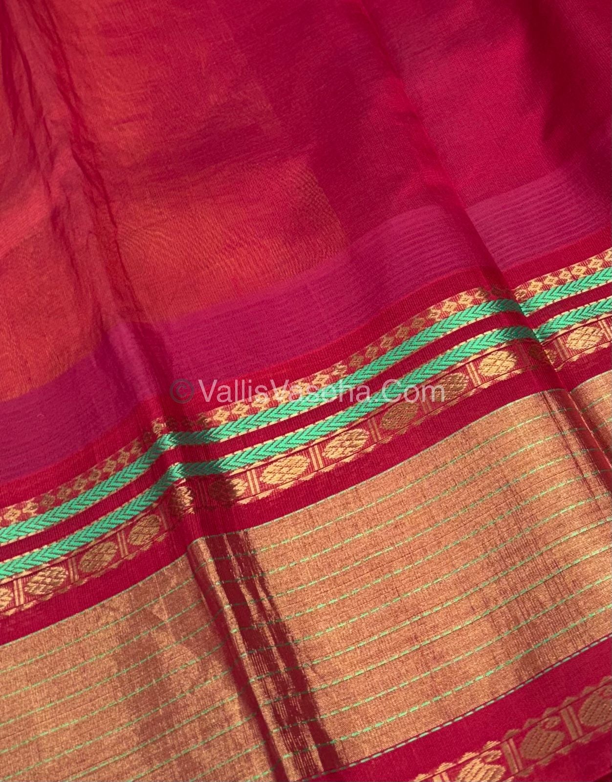 15% Offer Saree - Pure Korvai Silk Cotton - VVDS004