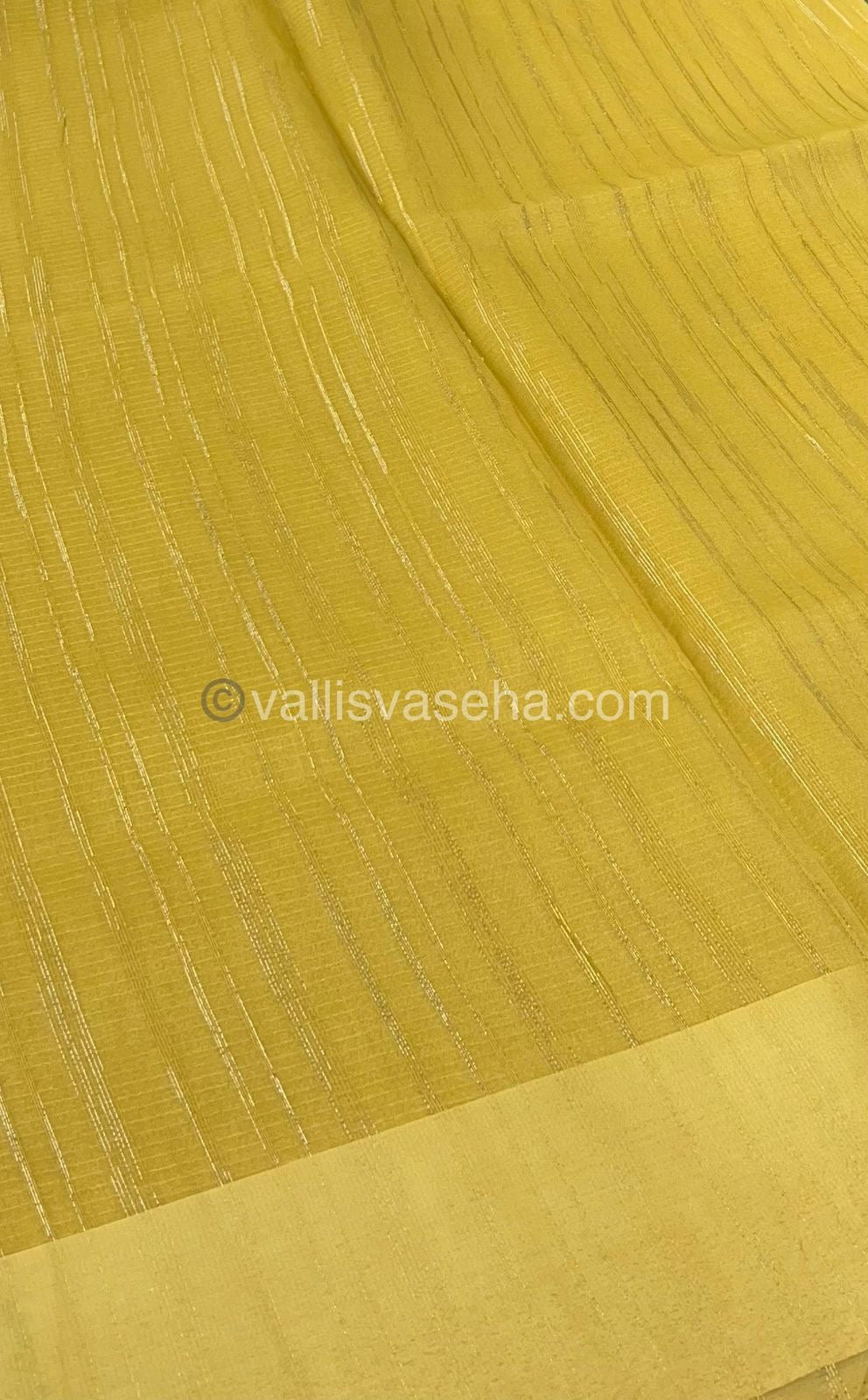 Organza Saree -yellow Shade  - VVOS001