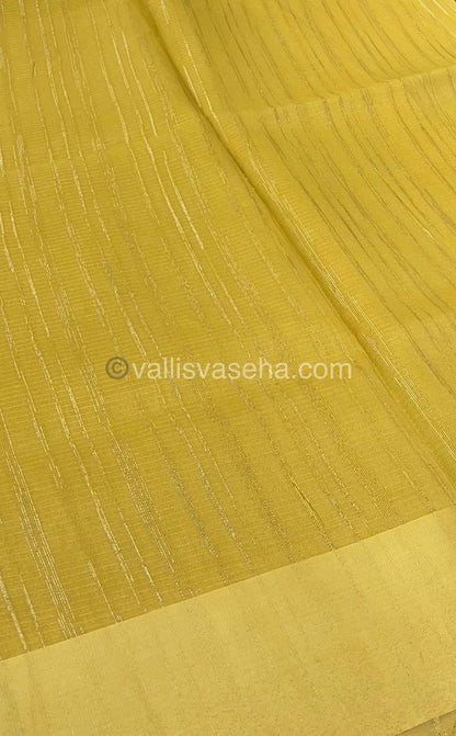 Organza Saree -yellow Shade  - VVOS001