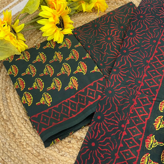 Pure Mul Mul Cotton - Bagru/ Dabu Print - VVUSM002