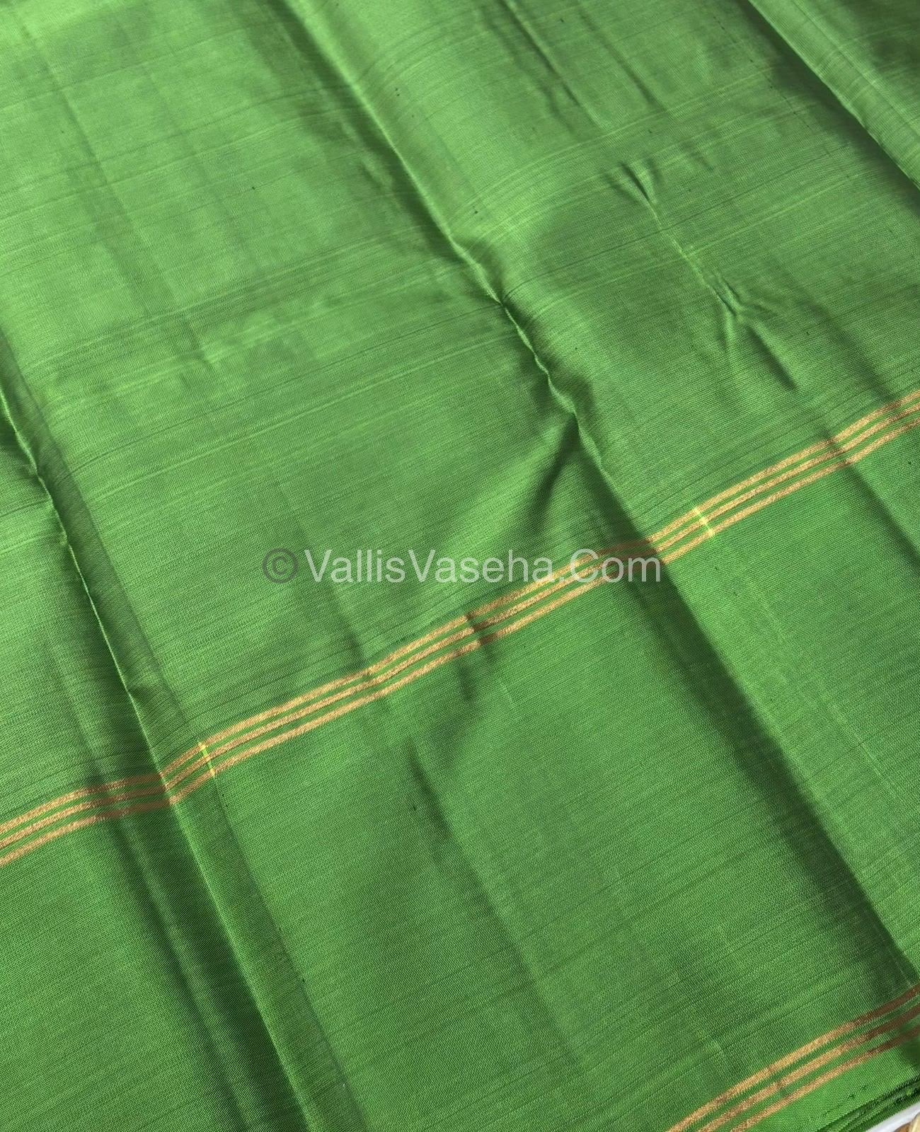 Half Mix - Pure Soft Silk Saree - Long Retta Petta Border with Butta - VVPSS076