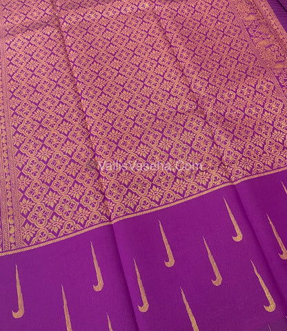Kanchi Semi Silk - Onion Pink with Purple VVKSS001
