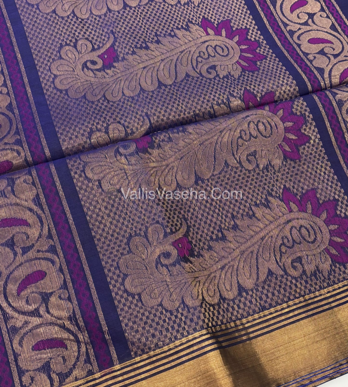 Kora Silk Saree - SICO -  Blue shade  - VVKS002