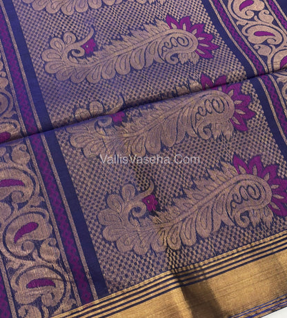 Kora Silk Saree - SICO -  Blue shade  - VVKS002