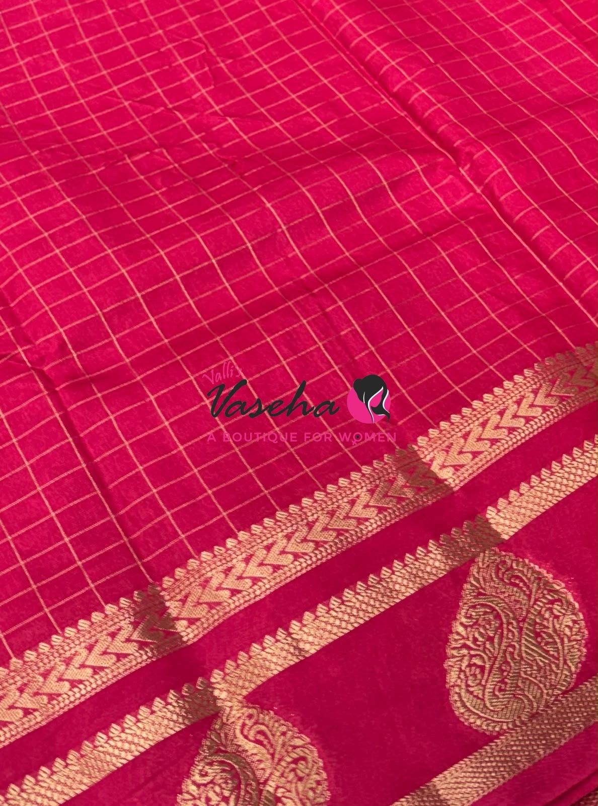 Semi Tussar Silk Saree | Pink Shade |VVSTS061