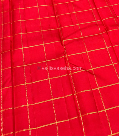 Pure Kanchipuram Silk Saree - Pazhum Pazhamum Checks - VVPS006