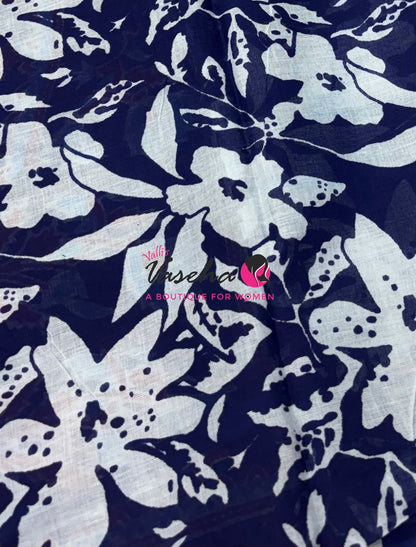 Pure Soft Mul Mul Cotton Sarees - Hand Block Prints - VVMMC011