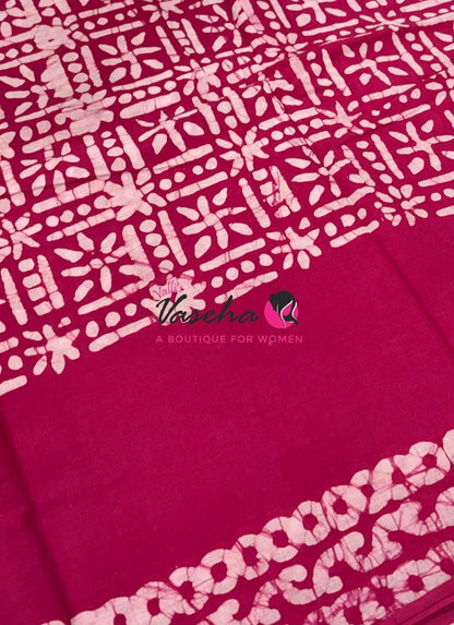 Pure Soft Mul Mul Cotton Sarees - Hand Block Prints - VVMMC009