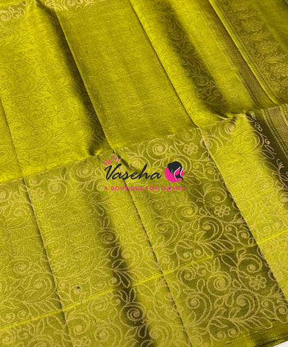 Pure Soft Silk Saree - Purple & Green - VVPSS120