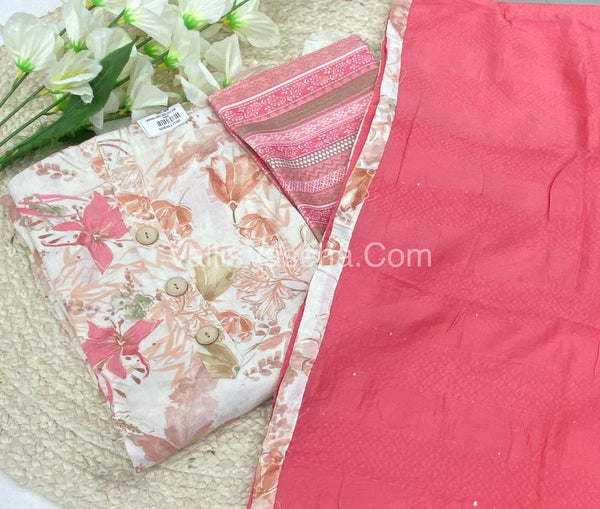 20%less - Offer Unstitched Material - Mixed Cotton Material - VVDUM003