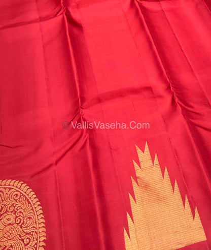 Pure Soft Silk Saree - Jothika Hit design - Red - VVPSS005