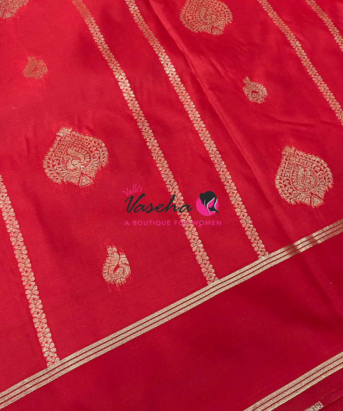 Semi Soft Silk  - Red Shade - VVSSS043