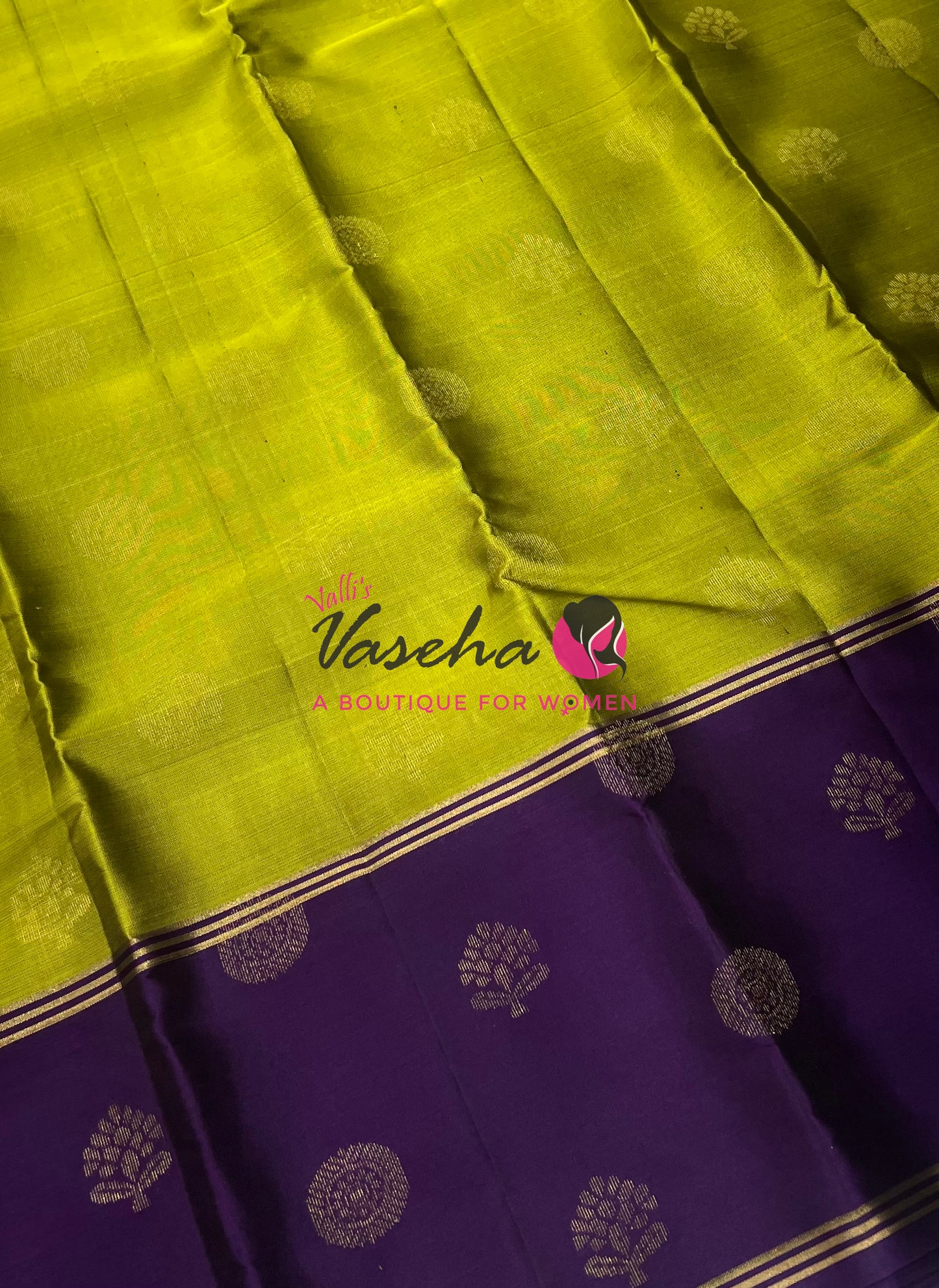 Half Mix - Pure Soft Silk Saree - Long Retta Petta Border with Butta - VVPSS084