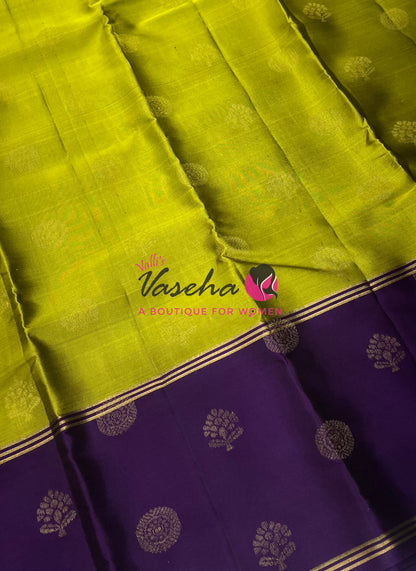 Half Mix - Pure Soft Silk Saree - Long Retta Petta Border with Butta - VVPSS084
