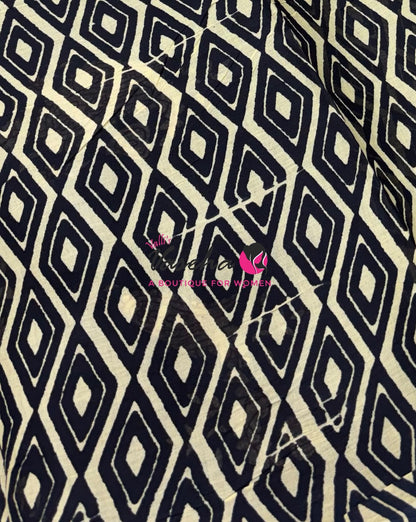 Pure Soft Mul Mul Cotton Sarees - Hand Block Prints - VVMMC011