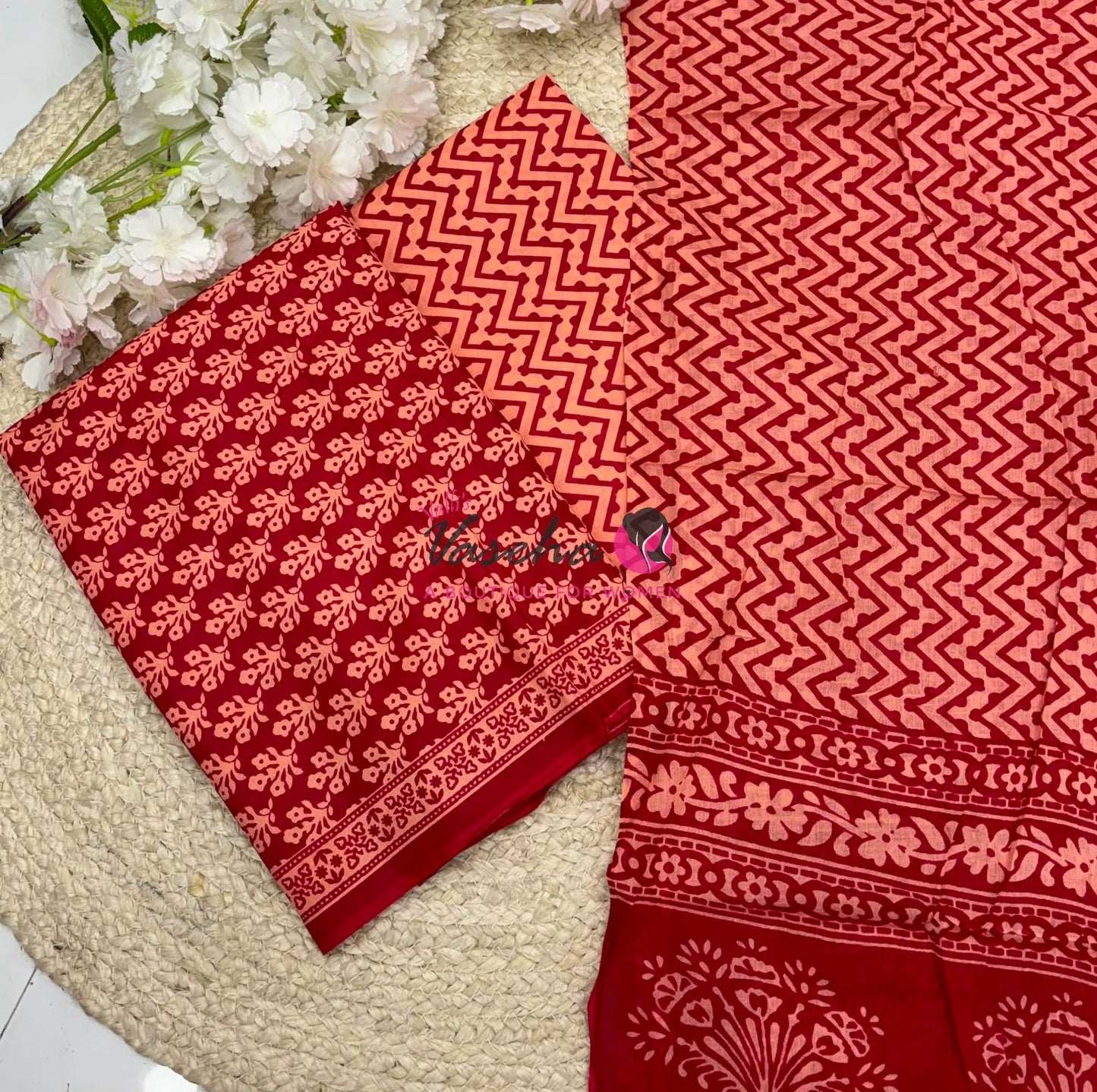 Pure Mul Mul Cotton | Unstitched Material | VVUSM065