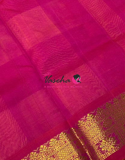 Pure Silk Cotton Saree - Pazhum Pazhamum Checks Design - VVPPSC02