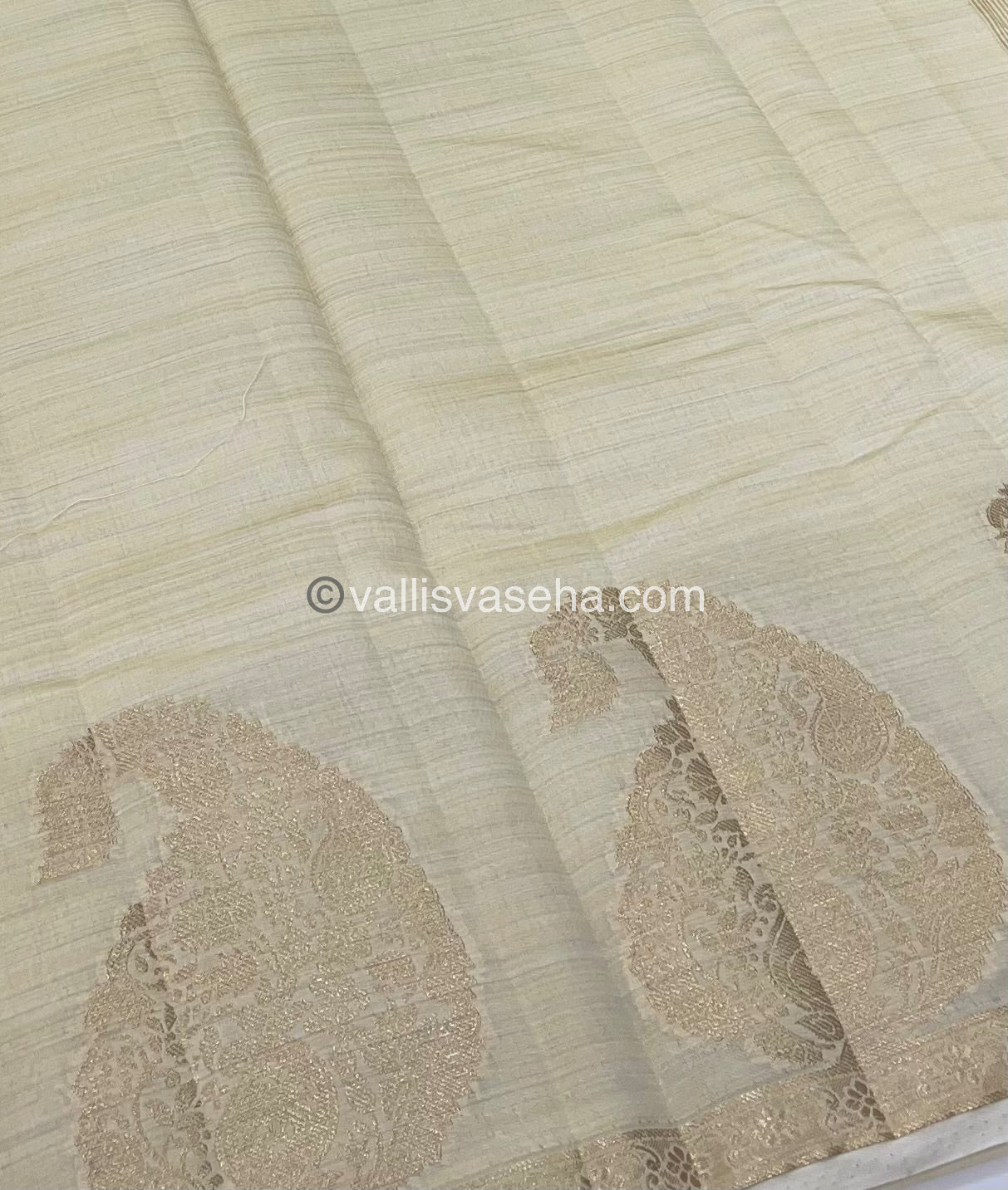 Semi Tussar Silk - Cream Shade - VVSTS002