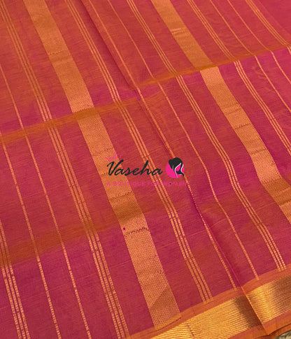 Pure Silk Cotton Sarees - Peach Shade  - VVPSC003
