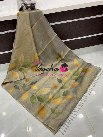 Linen Tissue Saree - VVLTS010