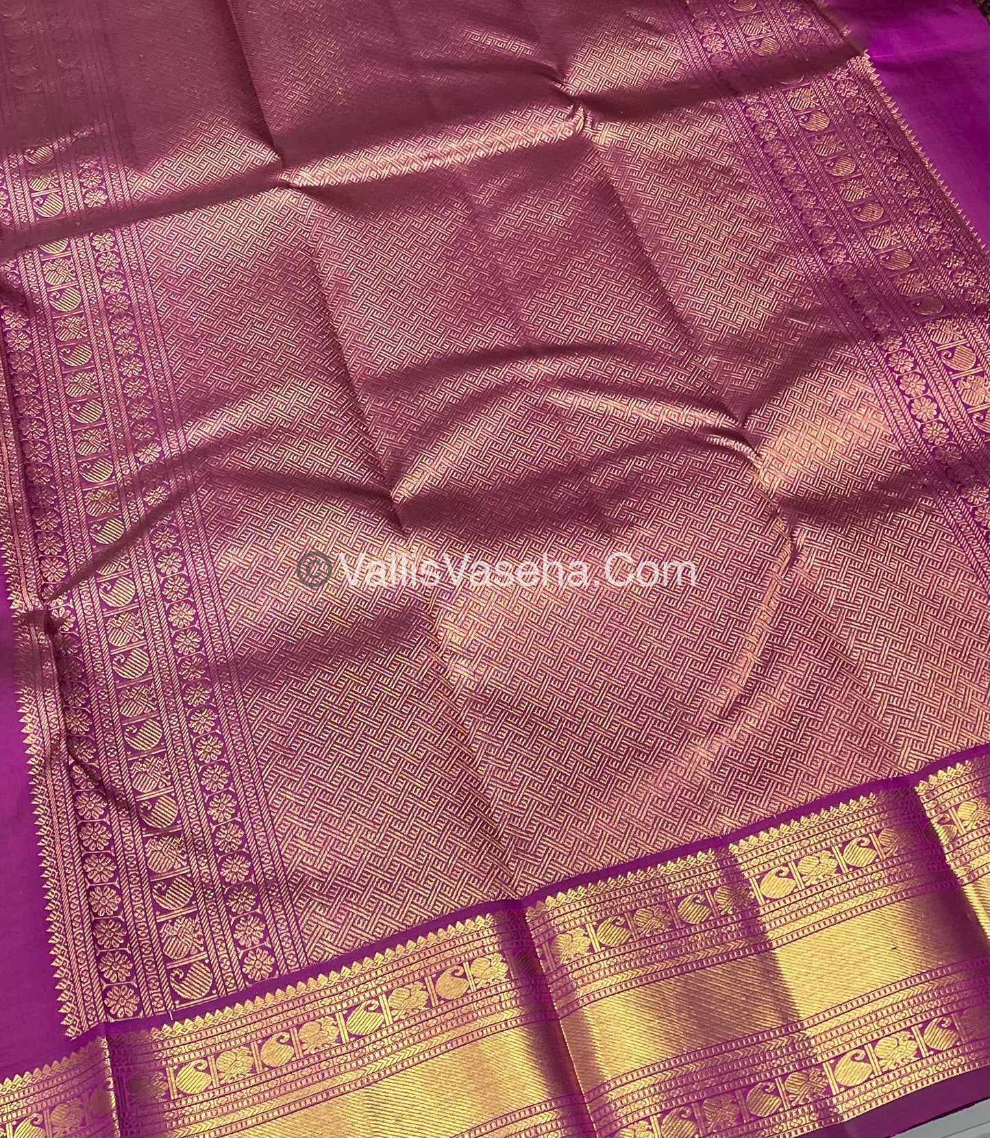 Pure Kanchipuram Silk Saree - Onion Pink & Purplish Pink  Combo - VVPS014