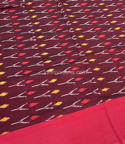Ikkat Mercerised Cotton Saree - VVIKS001