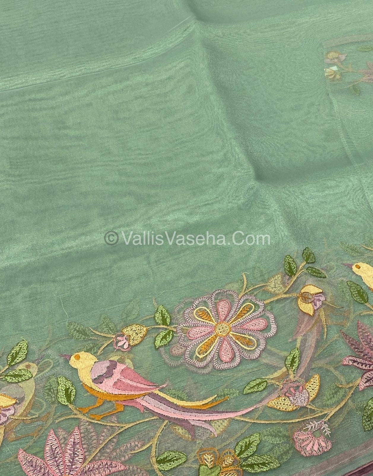 Organza Saree - Embroidery - VVDS001