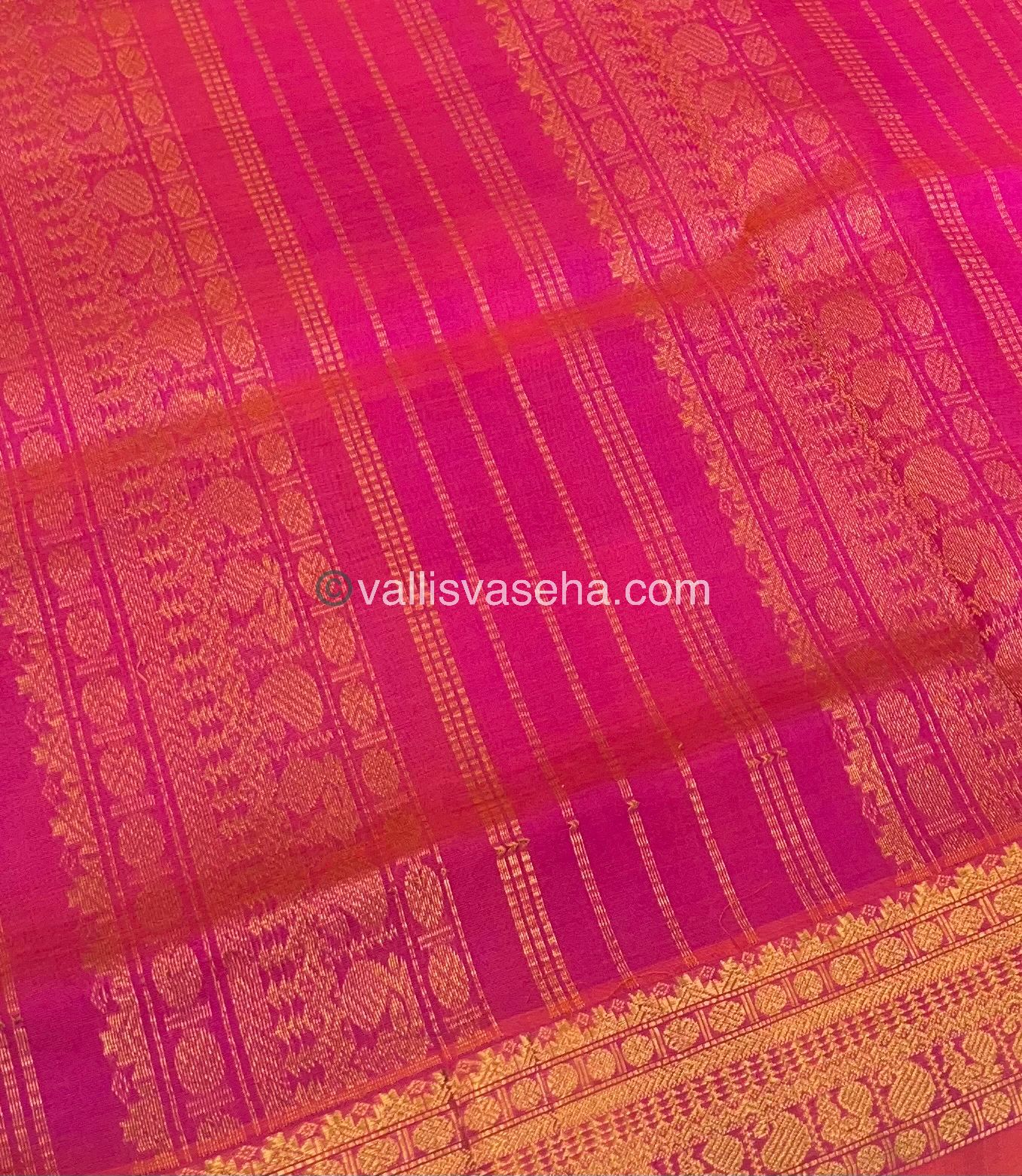 Pure Silk Cotton Saree - Pazhum Pazhamum Checks Design - VVPPSC01