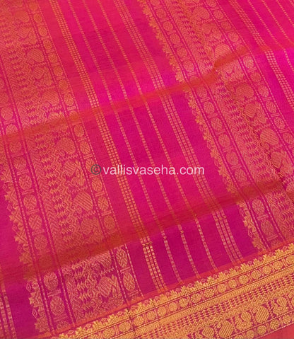 Pure Silk Cotton Saree - Pazhum Pazhamum Checks Design - VVPPSC01