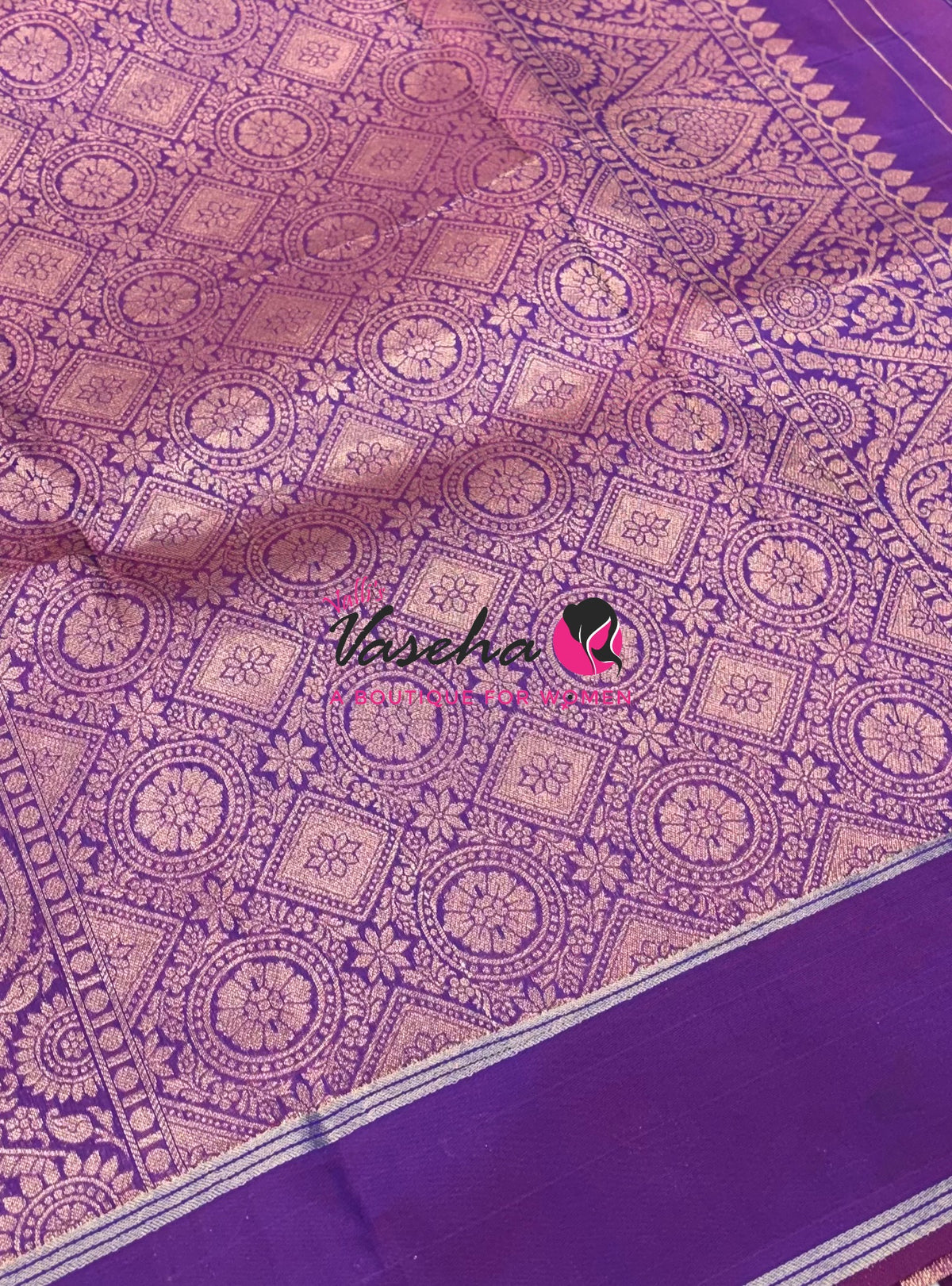 Semi Soft Silk  -  Violetish Purple  Shade - VVSSS041