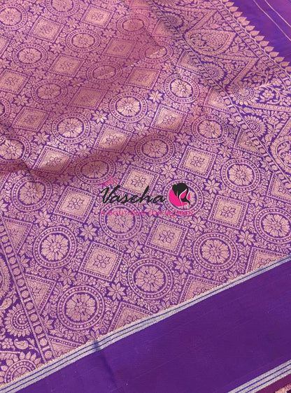 Semi Soft Silk  -  Violetish Purple  Shade - VVSSS041