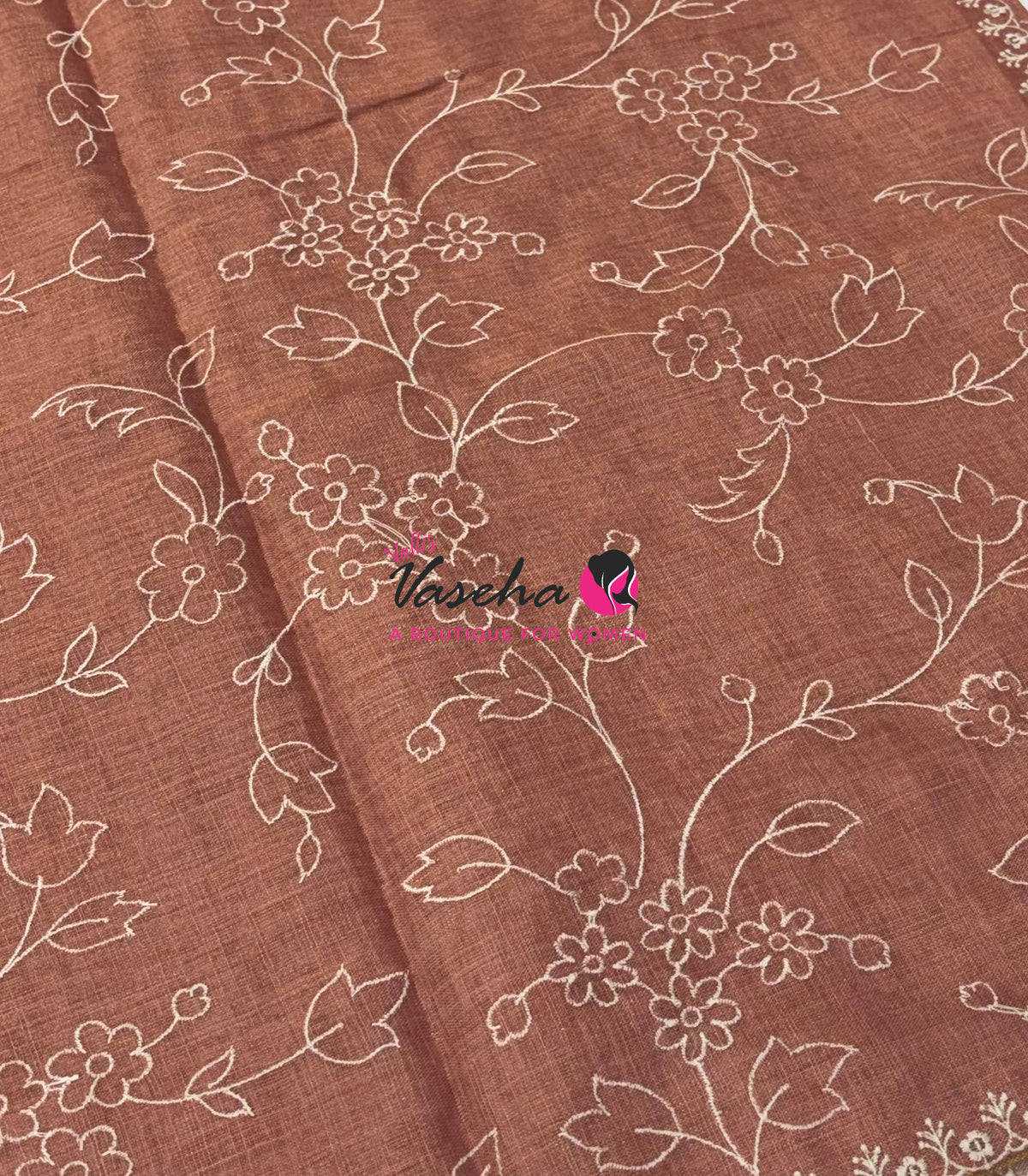Linen Tissue Saree - Peach Shade - VVLTS009