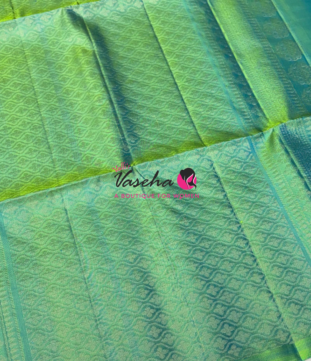 Pure Soft Silk Saree - Dual Tone Green Shade - VVPSS132