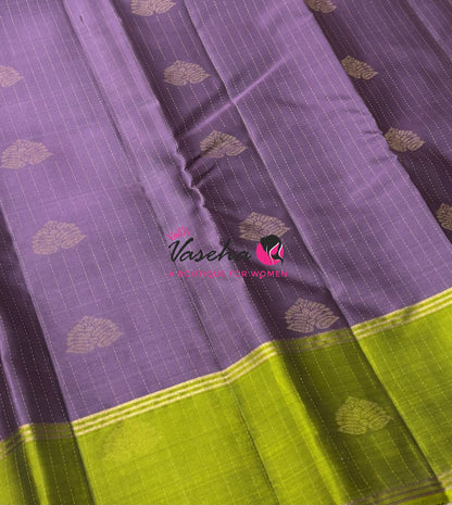 Half Mix - Pure Soft Silk Saree - Vairavoosi Pattern - Long Retta Petta Border with Butta - VVPSS107