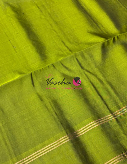 Half Mixed Soft Silk Saree - Kolam Design - Green & Light Green Shade - VVPSS077
