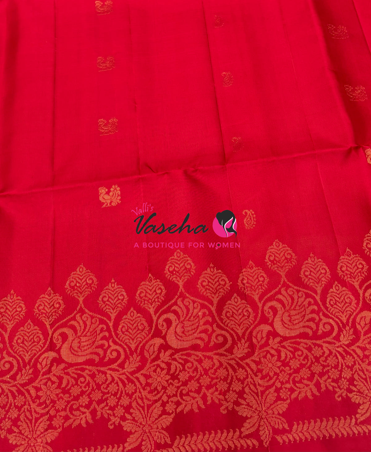 Pure Soft Silk Saree - Red Shade - VVPSS119