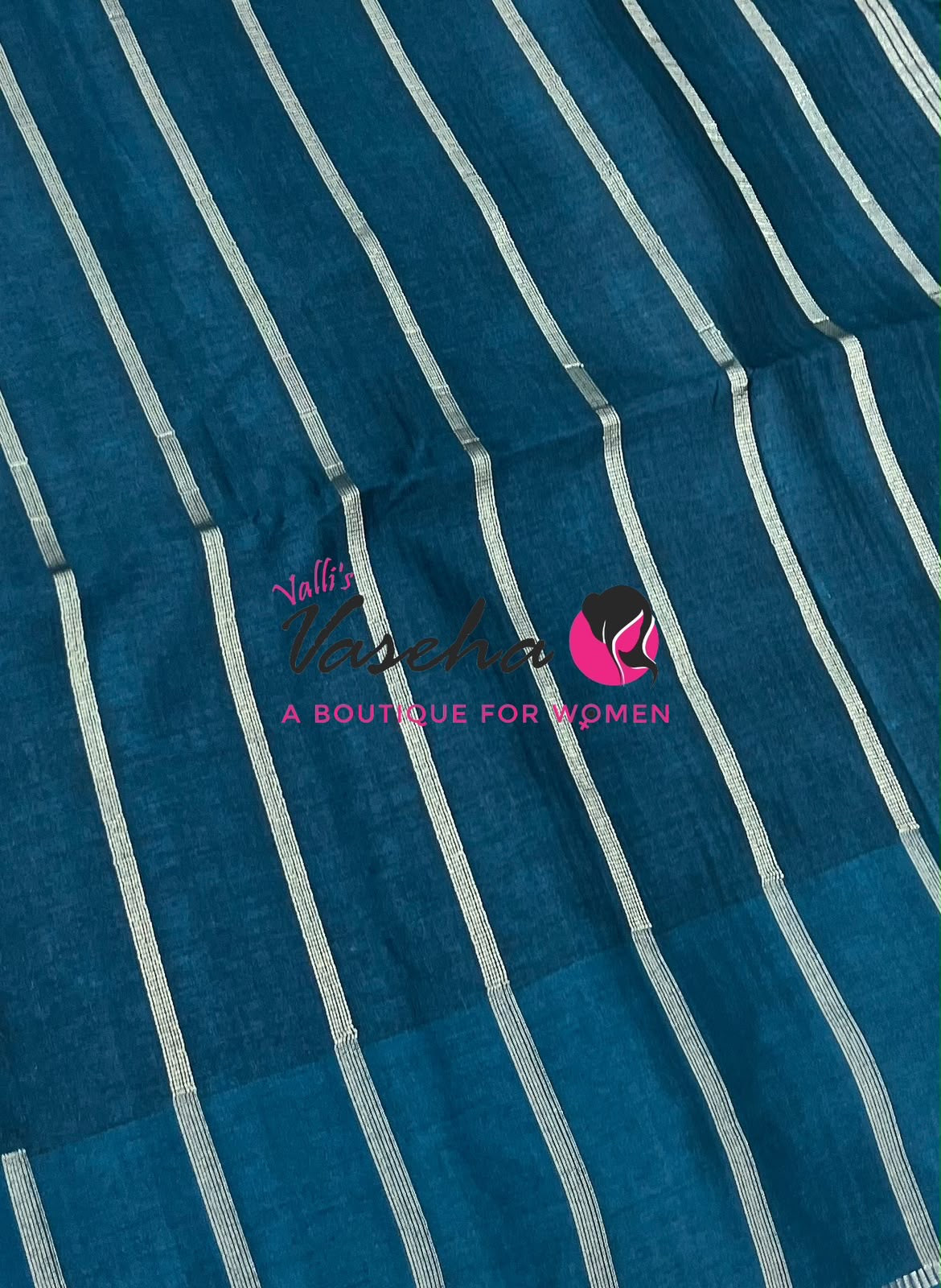Semi Matka Tussar Silk Saree | Double Blouse | Ramar BlueShade |VVSTS052