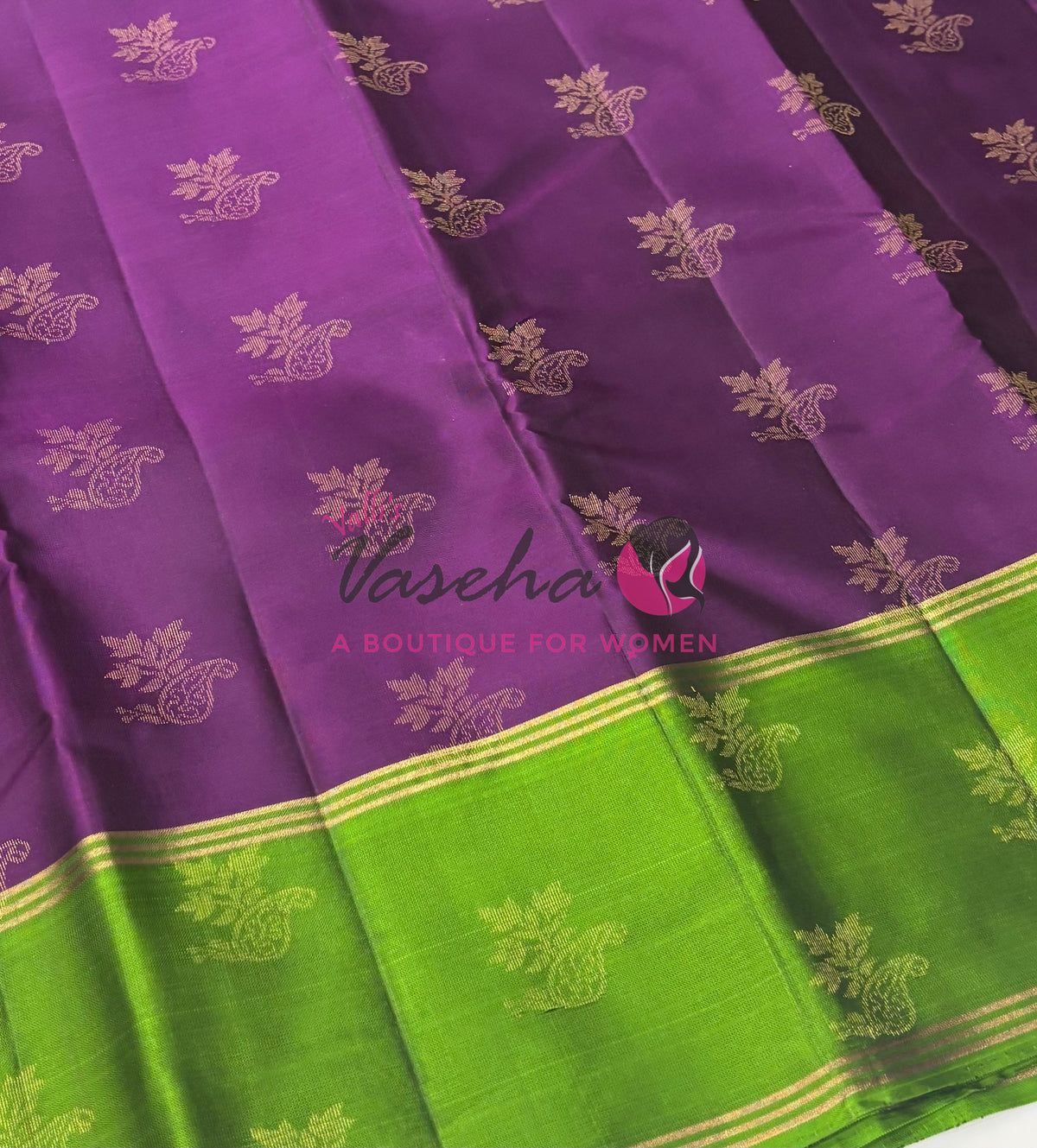 Half Mix - Pure Soft Silk Saree - Long Retta Petta Border with Butta - VVPSS105