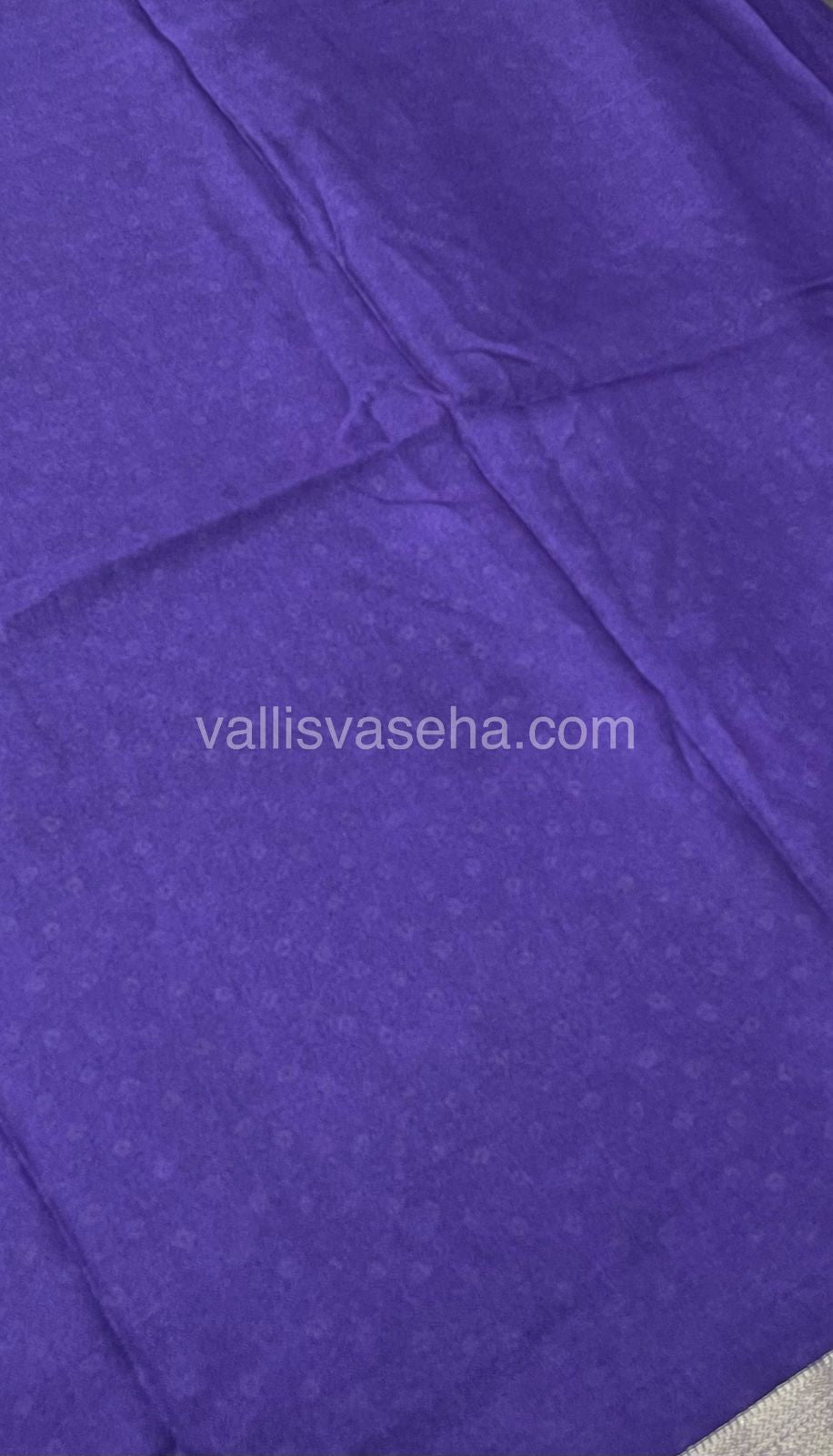 Premium Viscose Georgette Saree - Bandhini Design - Violetish Purple Shade - VVPVG001