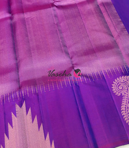 Pure Soft Silk Saree - Jothika Hit design - Purplish Pink - VVPSS011