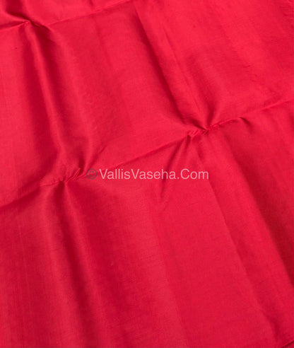 Pure Soft Silk Saree - Border Less - Red Shade - Multi Color Zari Weaving - VVPSS055